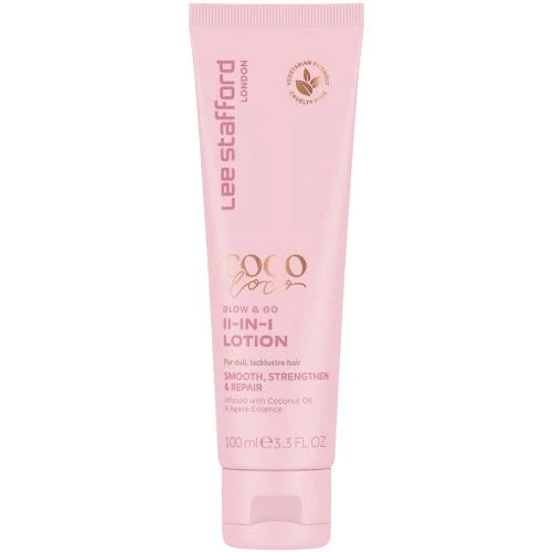 Loțiune multifuncțională Lee Stafford Coco Loco 11-in-1 – Hidratare, protecție termică și strălucire pentru toate tipurile de păr, 100 ml